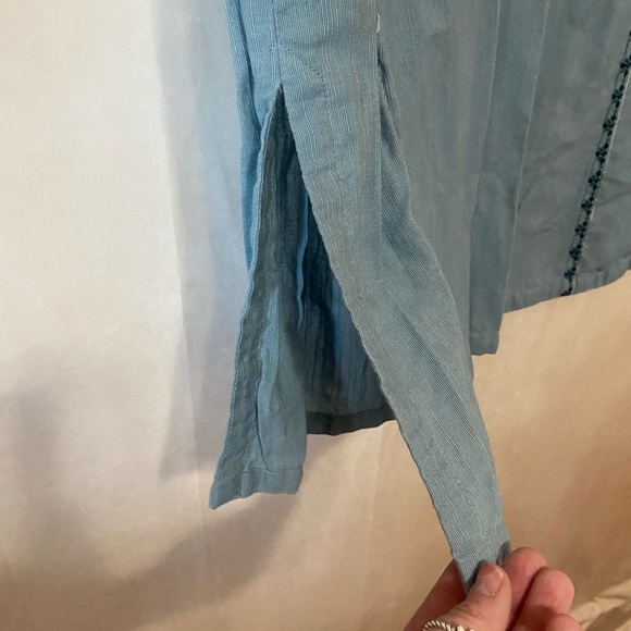 Limelight women's M dusty blue embroidered mirror kurta tunic EUC - Picture 5 of 6